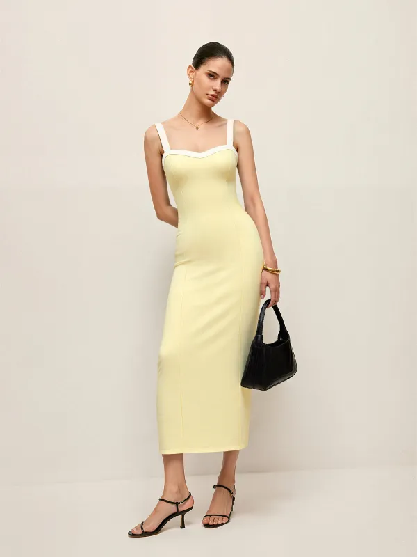 Contrast Trim Strappy Midi Dress sold by COMMENSE