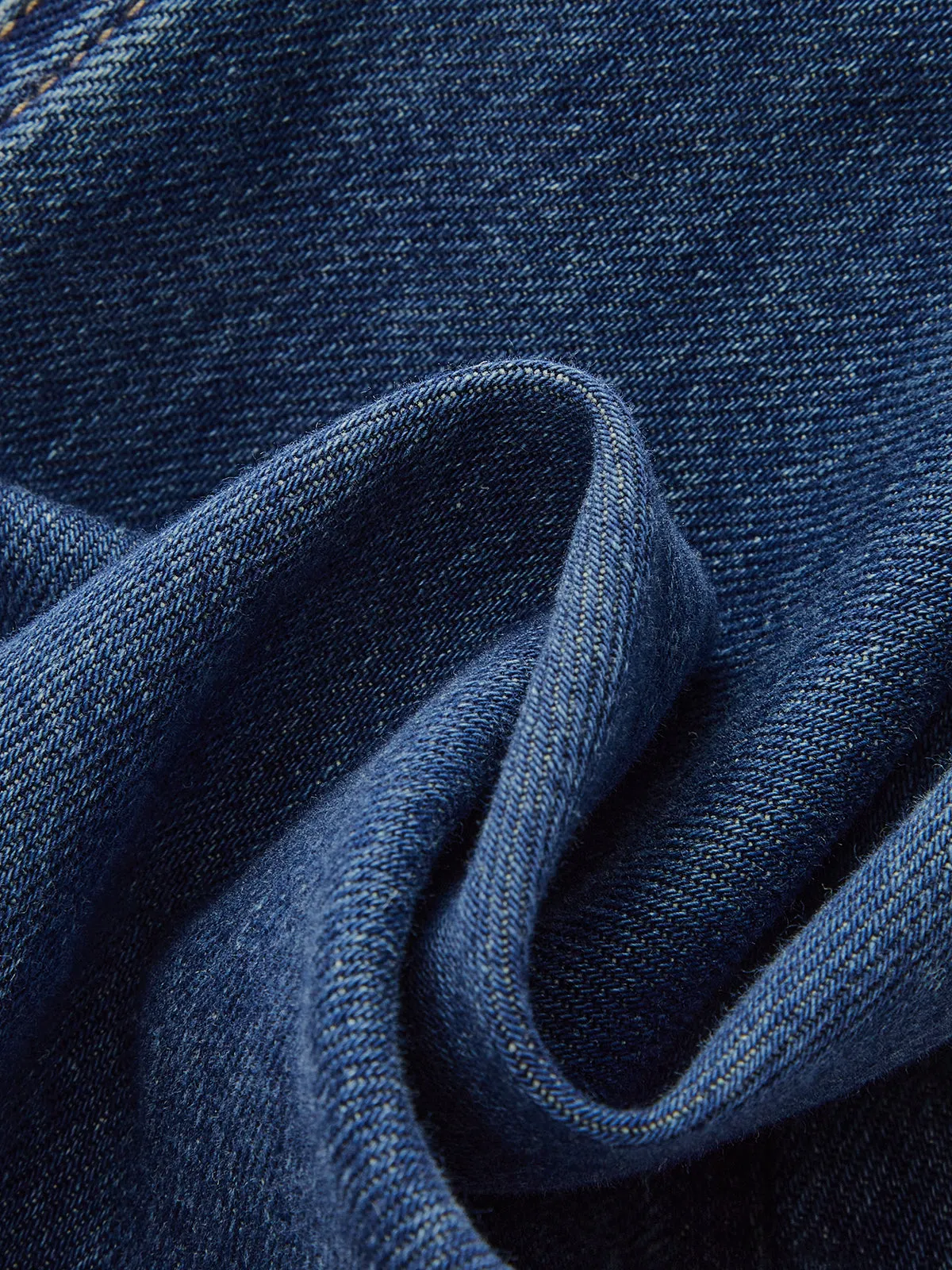 Denim Drawstring Waist Wide-Leg Pants sold by COMMENSE product image thumbnail 5