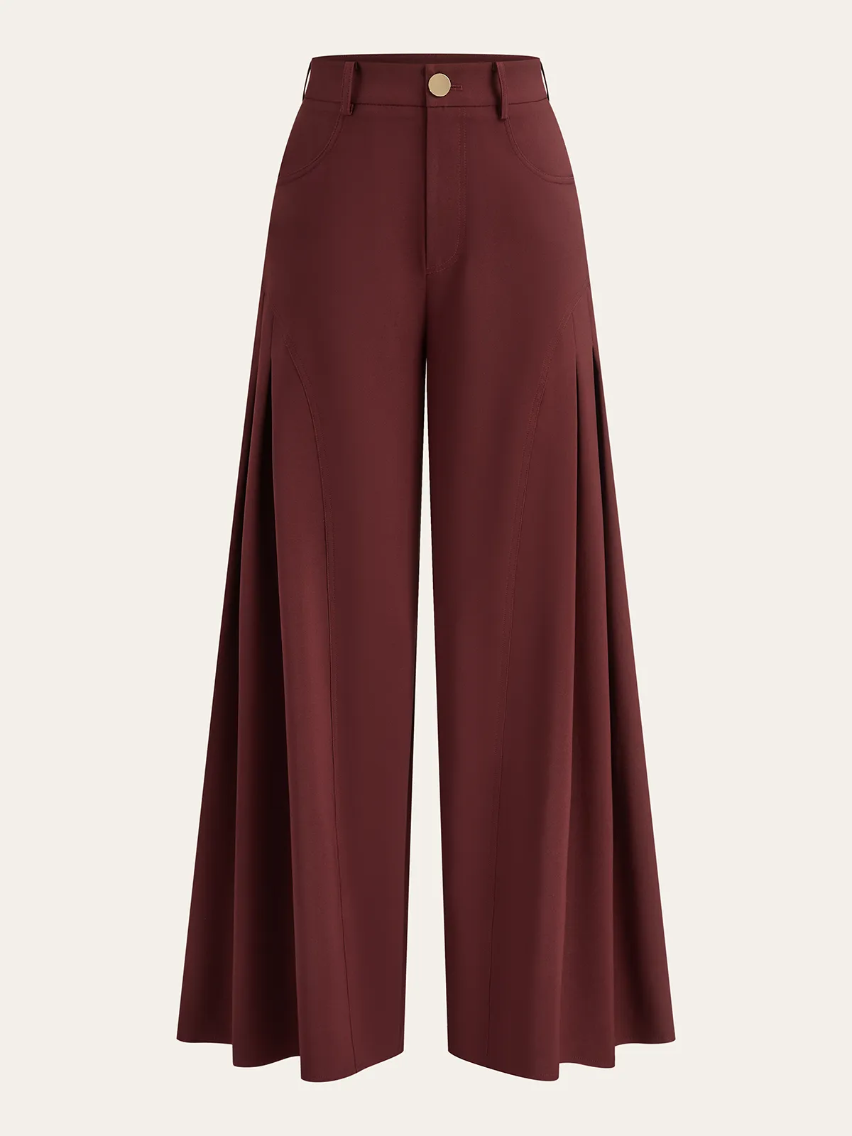 Wide-Leg Pleated Pants sold by COMMENSE