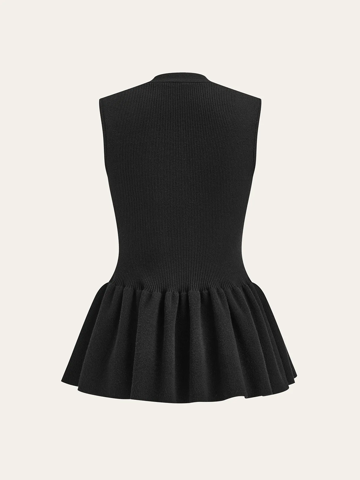 Metal Detail Knit Peplum Cardigan sold by COMMENSE product image thumbnail 2