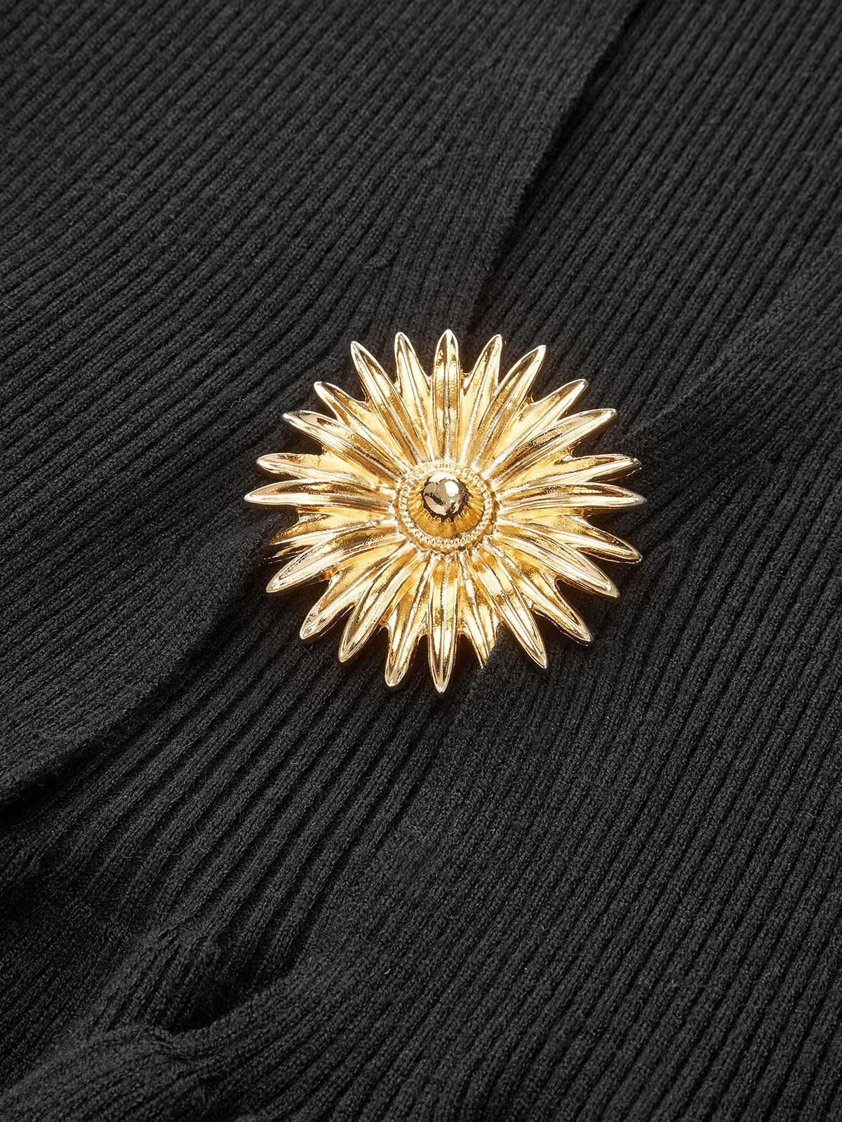 Metal Detail Knit Peplum Cardigan sold by COMMENSE product image thumbnail 3