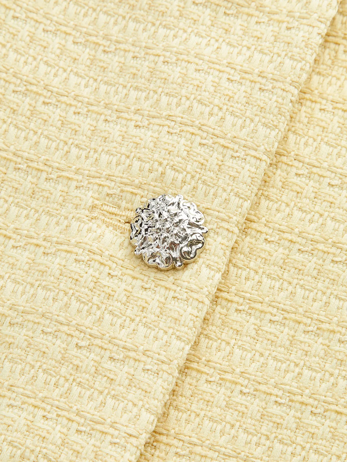 Tweed Square-Neck Button Mini Dress sold by COMMENSE product image thumbnail 2