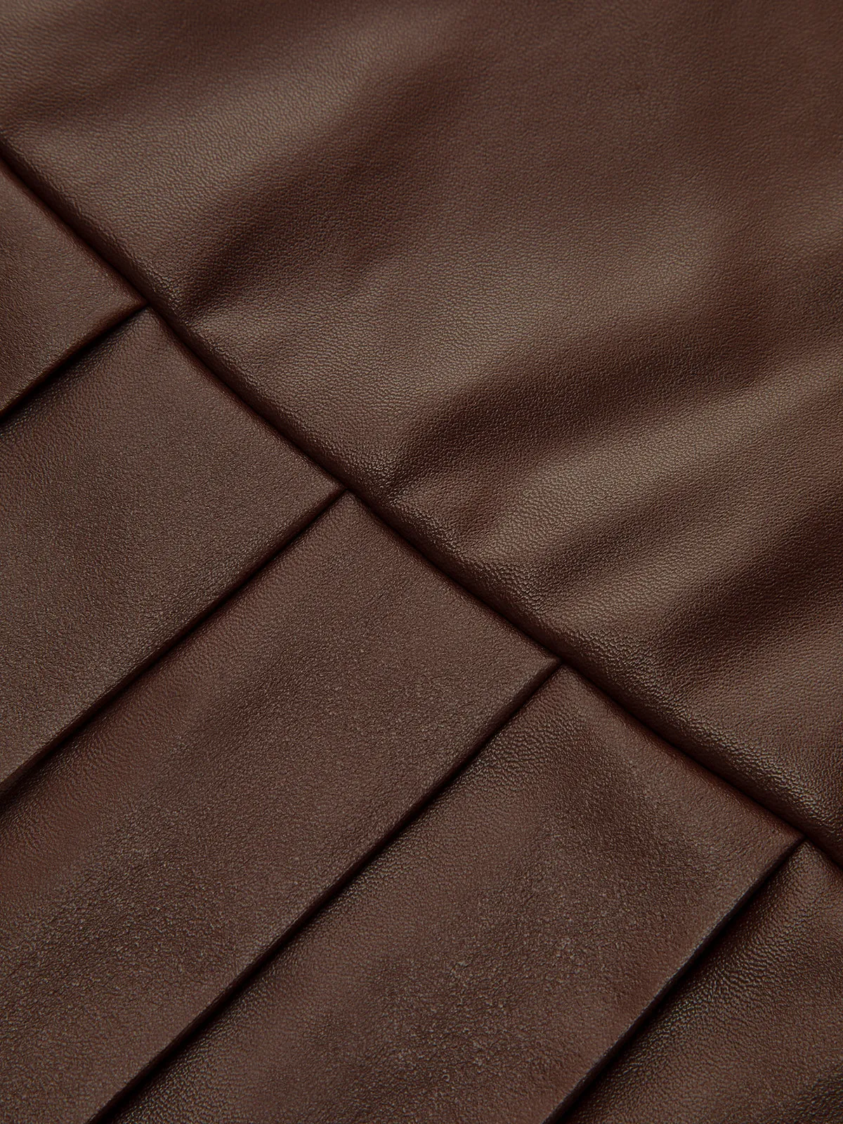 Faux Leather High-Waist Pleated Mini Skirt sold by COMMENSE product image thumbnail 2