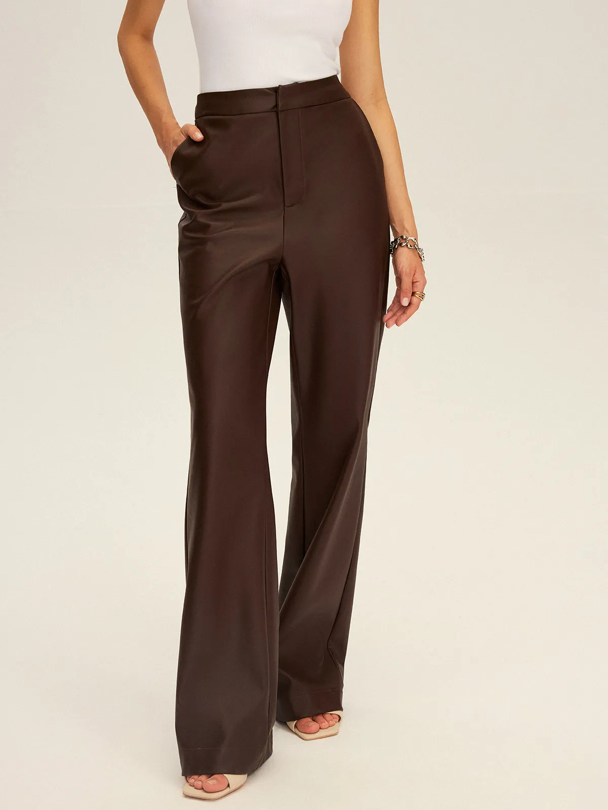 PU Leather Straight Leg Pants sold by COMMENSE product image thumbnail 3