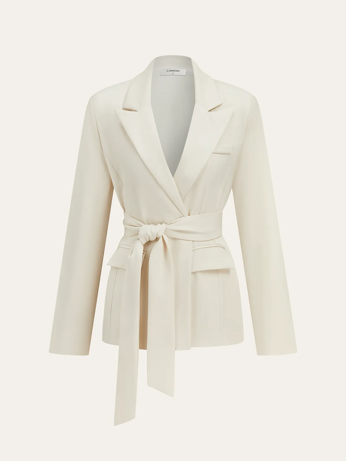 Long Sleeve Belted Blazer sold by COMMENSE product image thumbnail 2