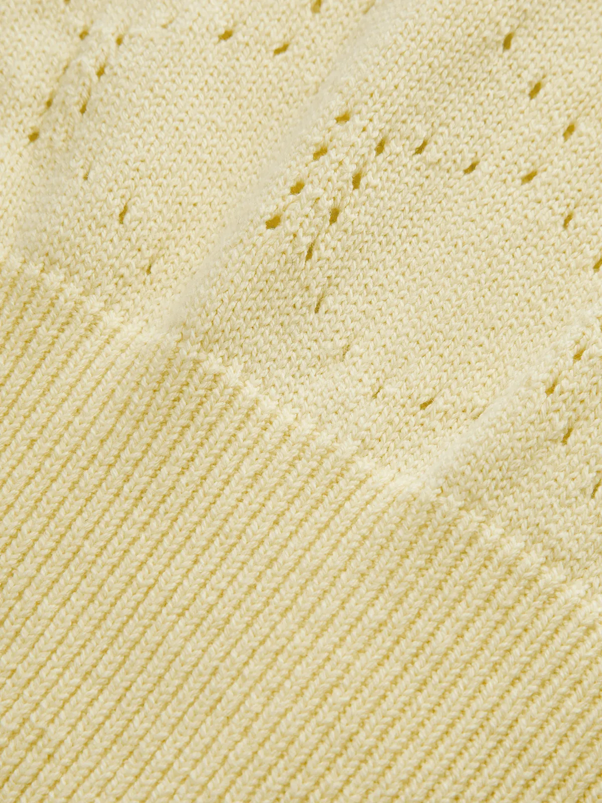 Eyelet Knit Short Sleeve Cardigan sold by COMMENSE product image thumbnail 5