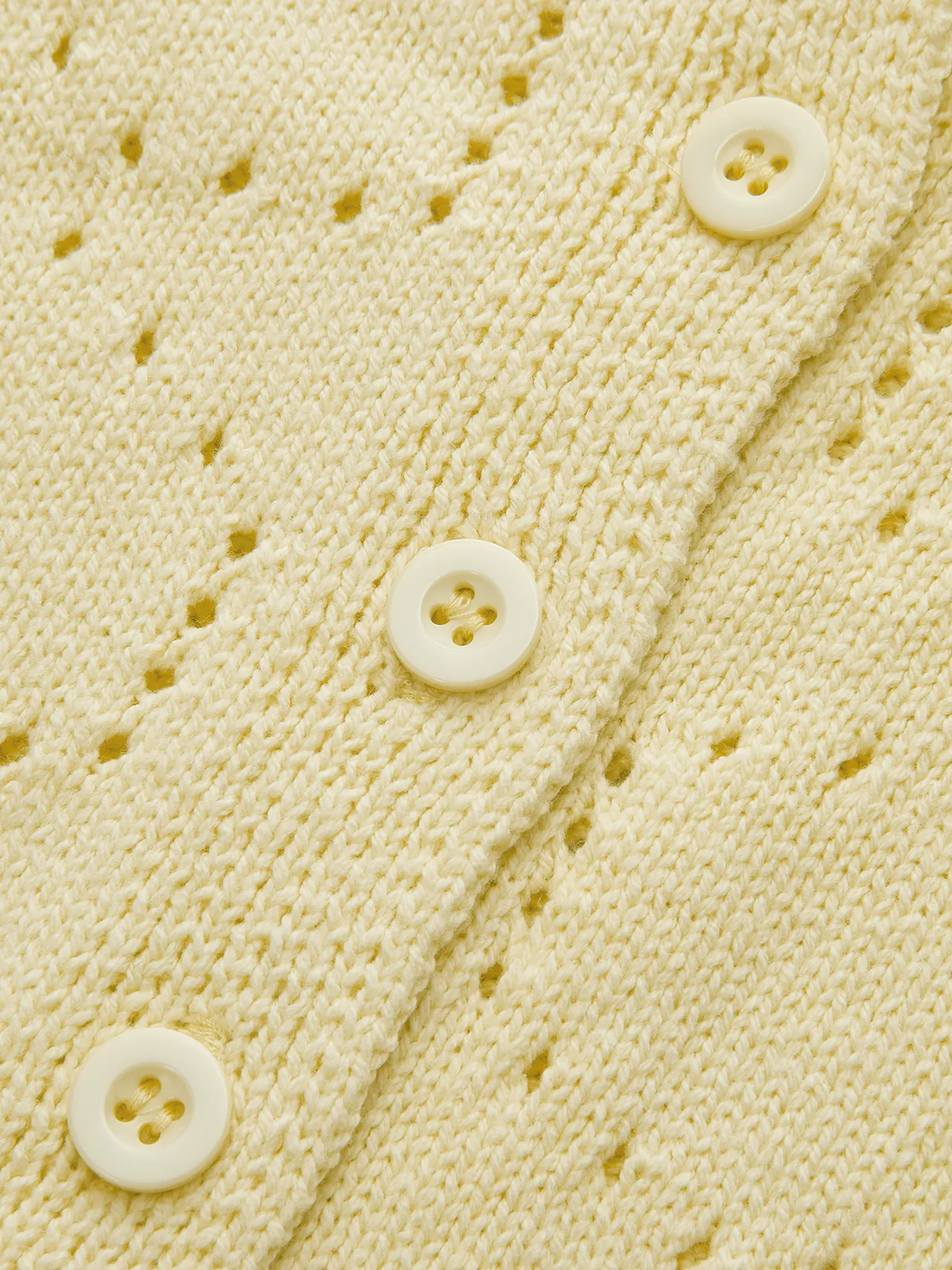 Eyelet Knit Short Sleeve Cardigan sold by COMMENSE product image thumbnail 3