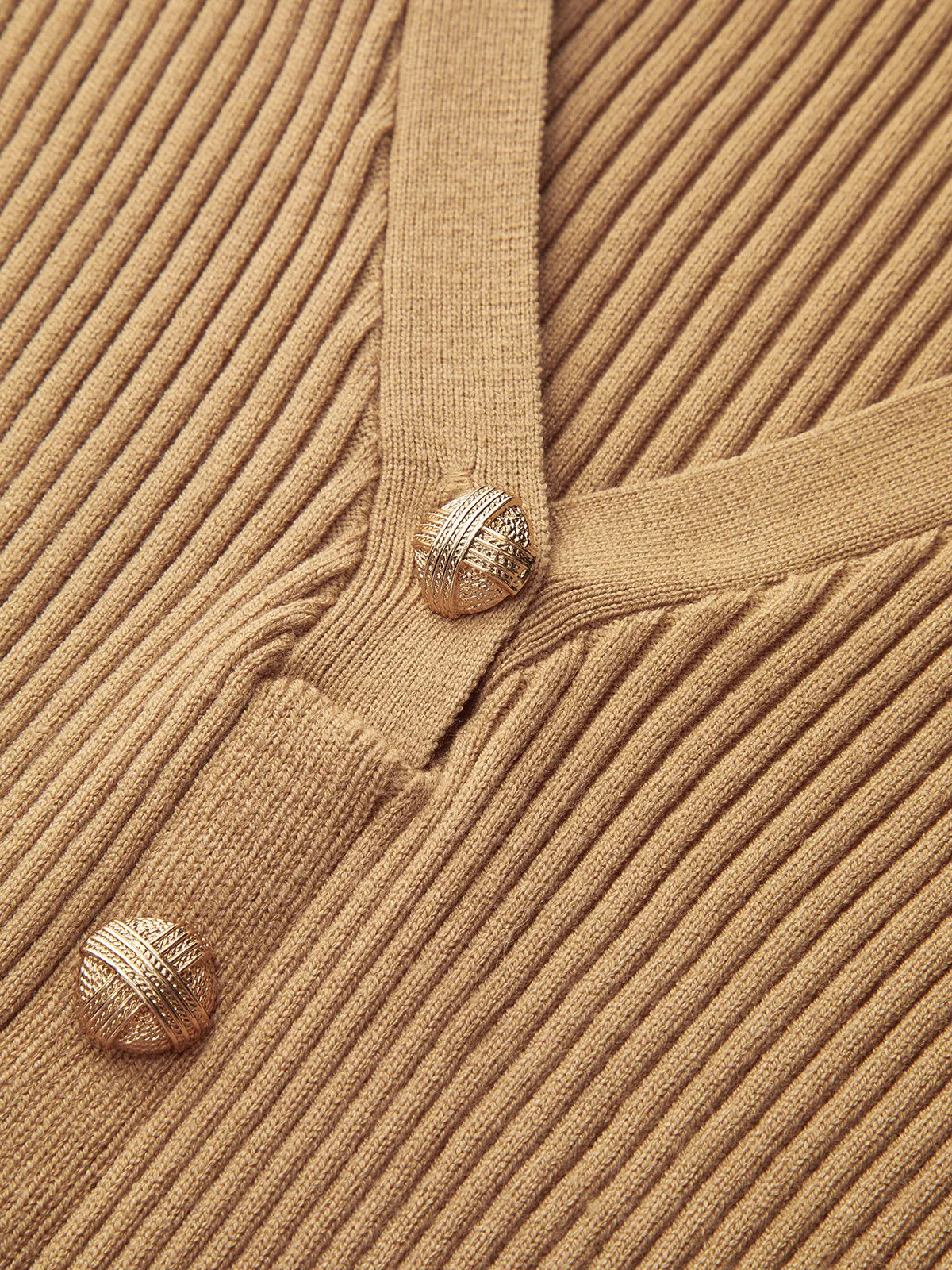 Knit Dress with Buttons and Matching Belt sold by COMMENSE product image thumbnail 3