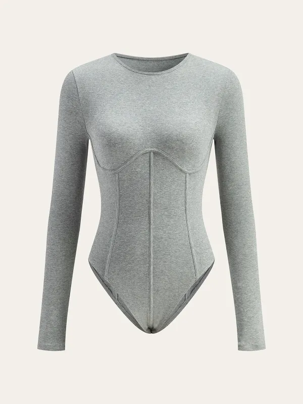Long Sleeve Contour Bodysuit sold by COMMENSE