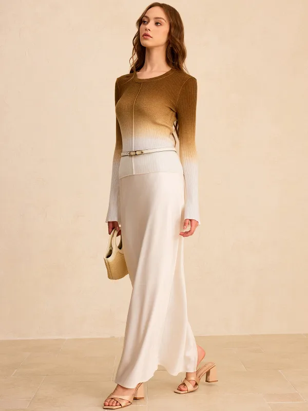 Ombre Slim Knit Top sold by COMMENSE