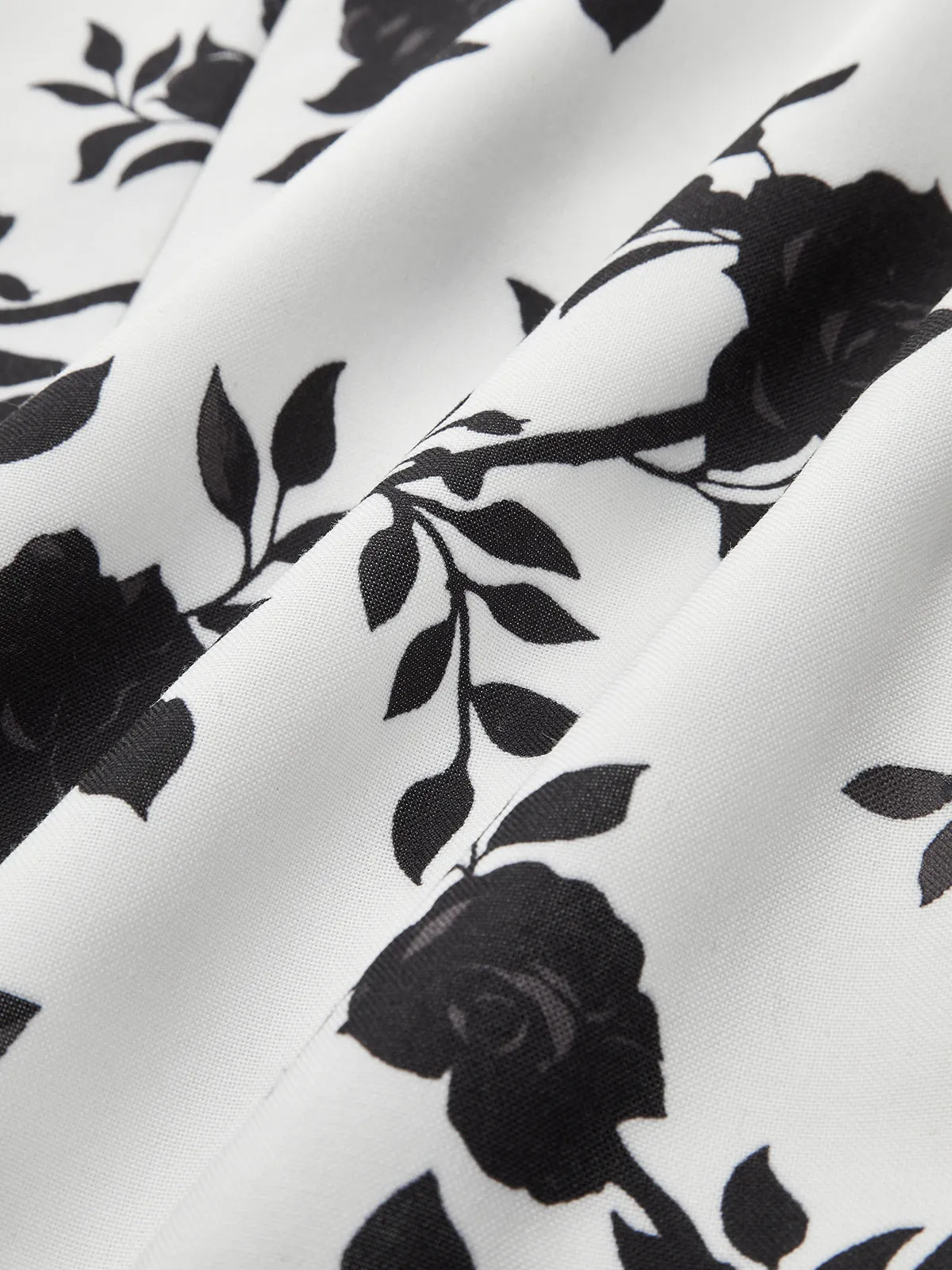 Floral Print Backless Flare Dress sold by COMMENSE product image thumbnail 4