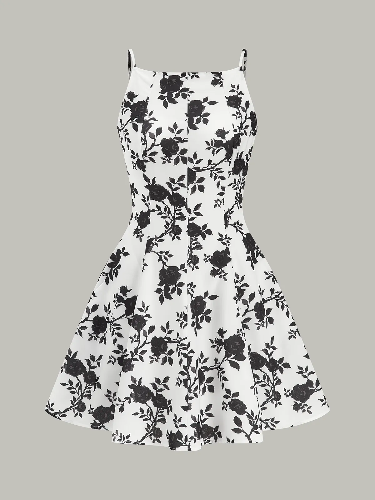 Floral Print Backless Flare Dress sold by COMMENSE