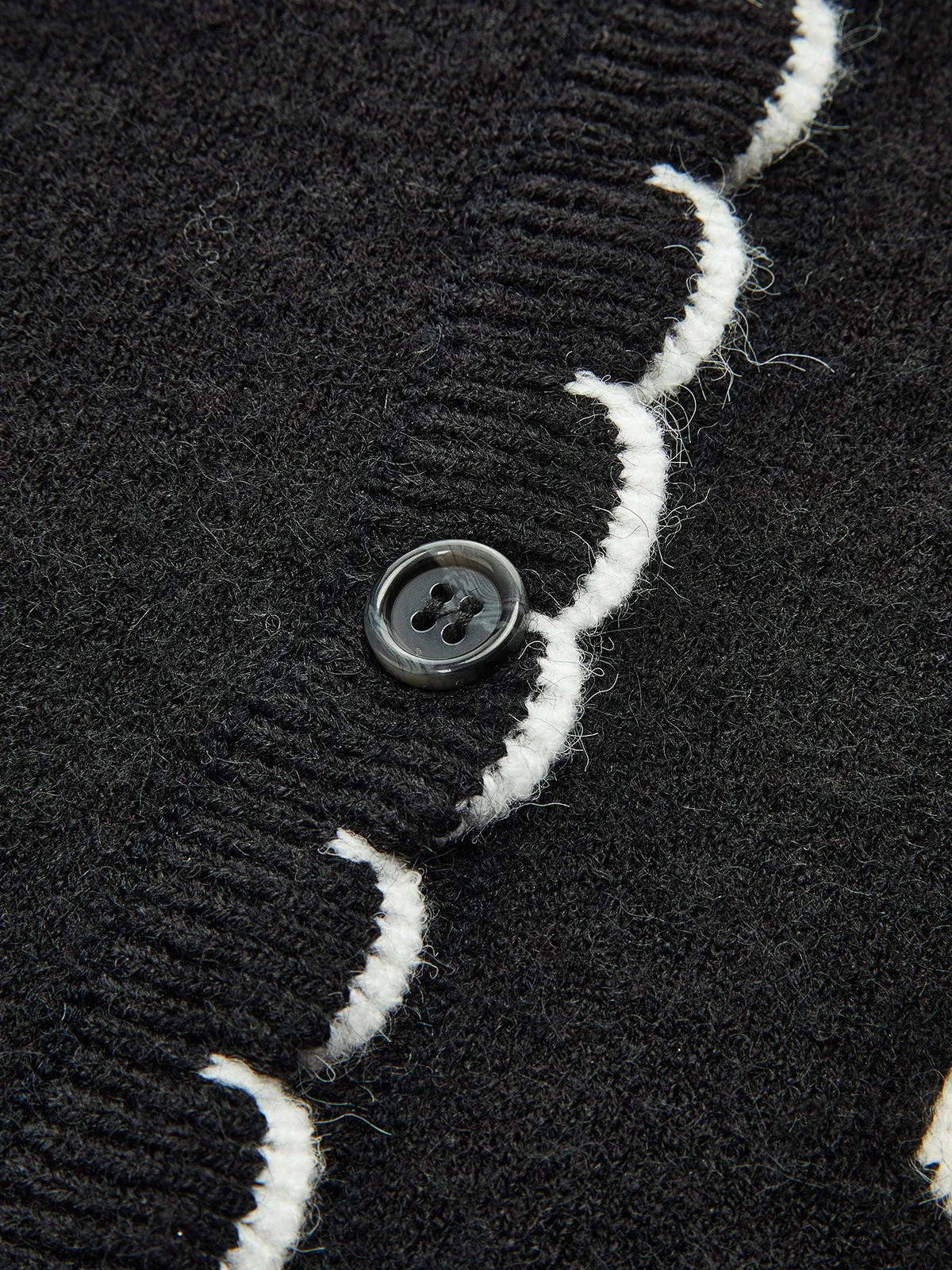 Scalloped Trim Polka Dot Knit Cardigan sold by COMMENSE product image thumbnail 3