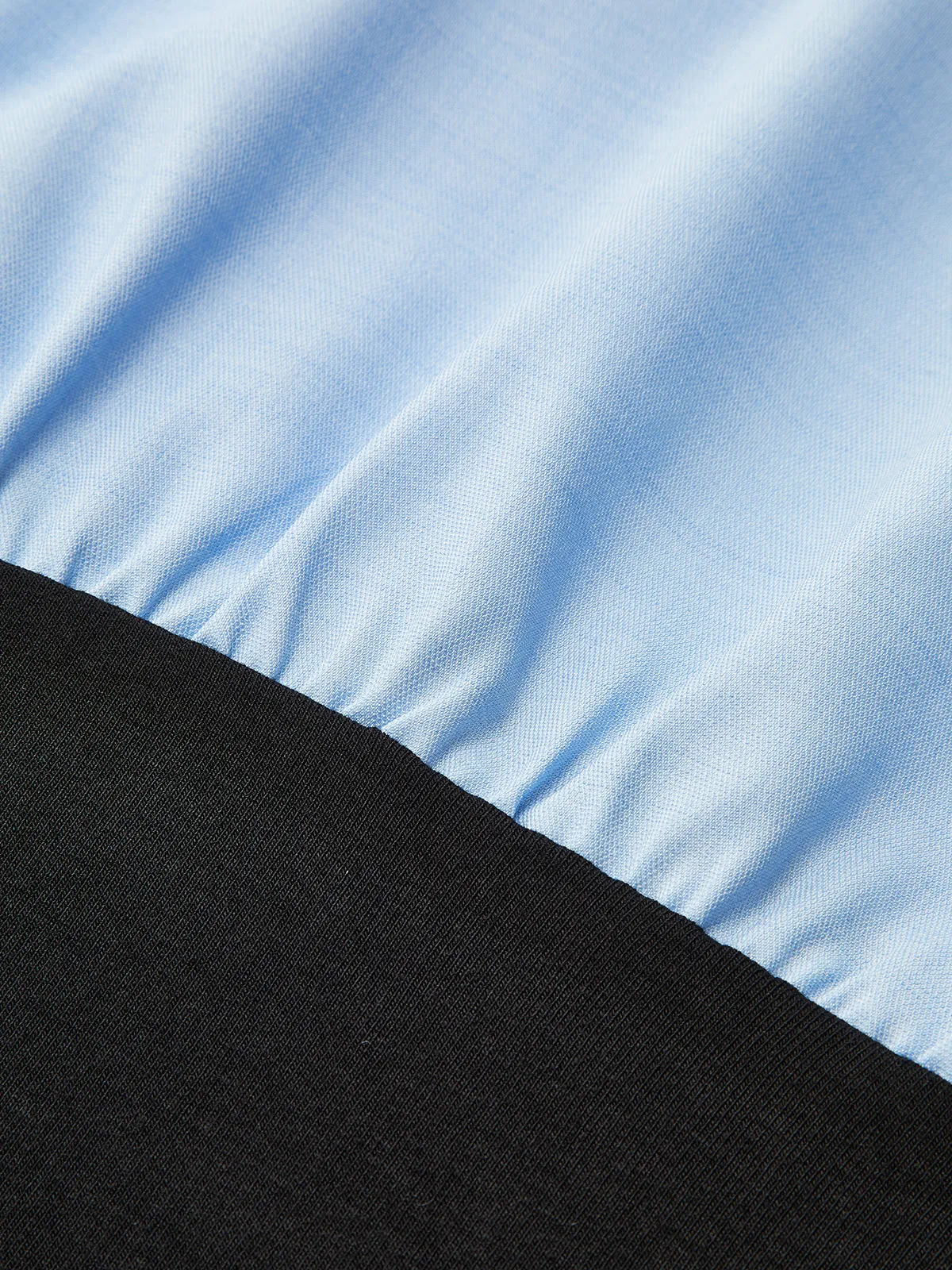 Color-Block Panel Tie-Waist Shirt sold by COMMENSE product image thumbnail 3