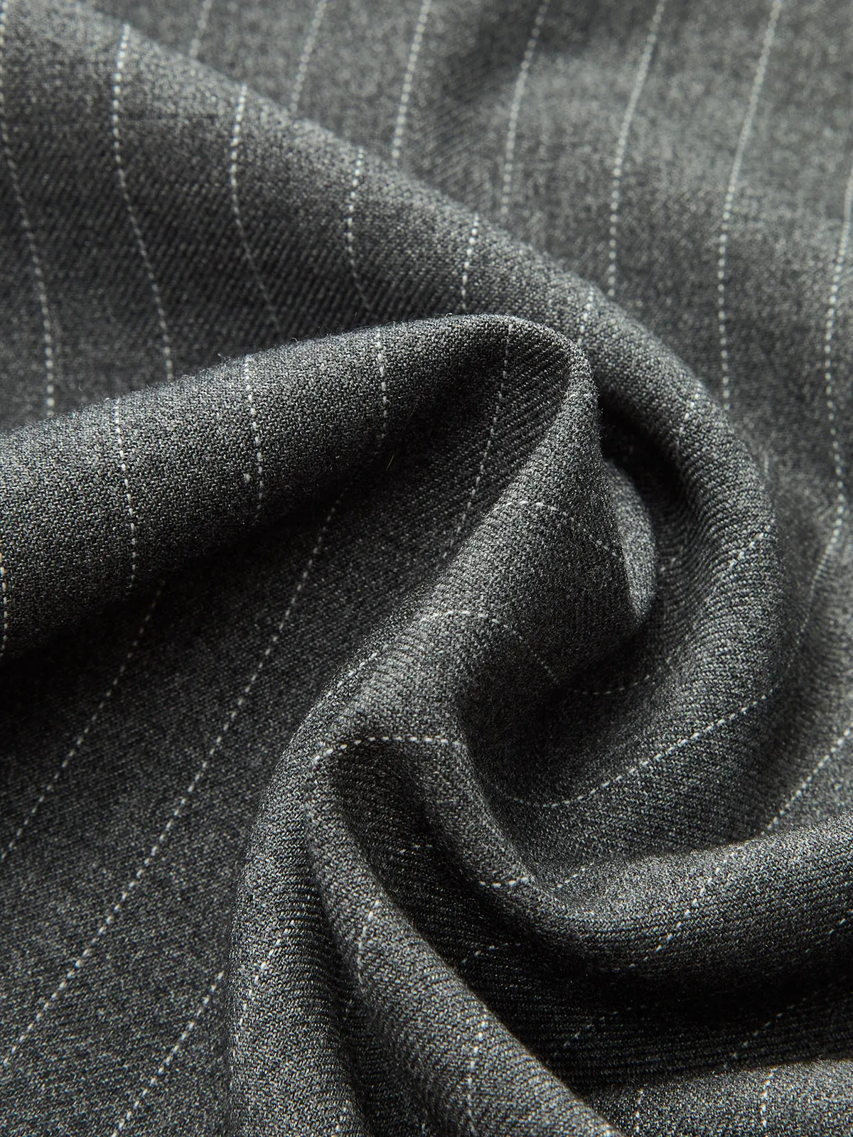 Contrast Ruffle Waistband Pinstripe Pants sold by COMMENSE product image thumbnail 4