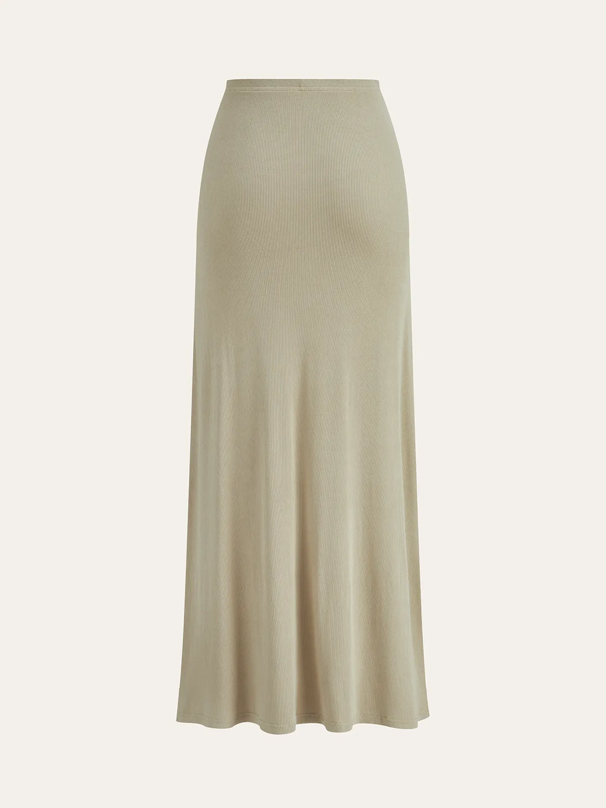 Metal Buckle Elastic-Waist Maxi Skirt sold by COMMENSE product image thumbnail 2