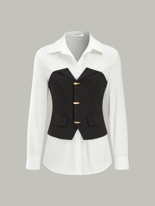 2 in 1 Long Sleeve Shirt sold by COMMENSE