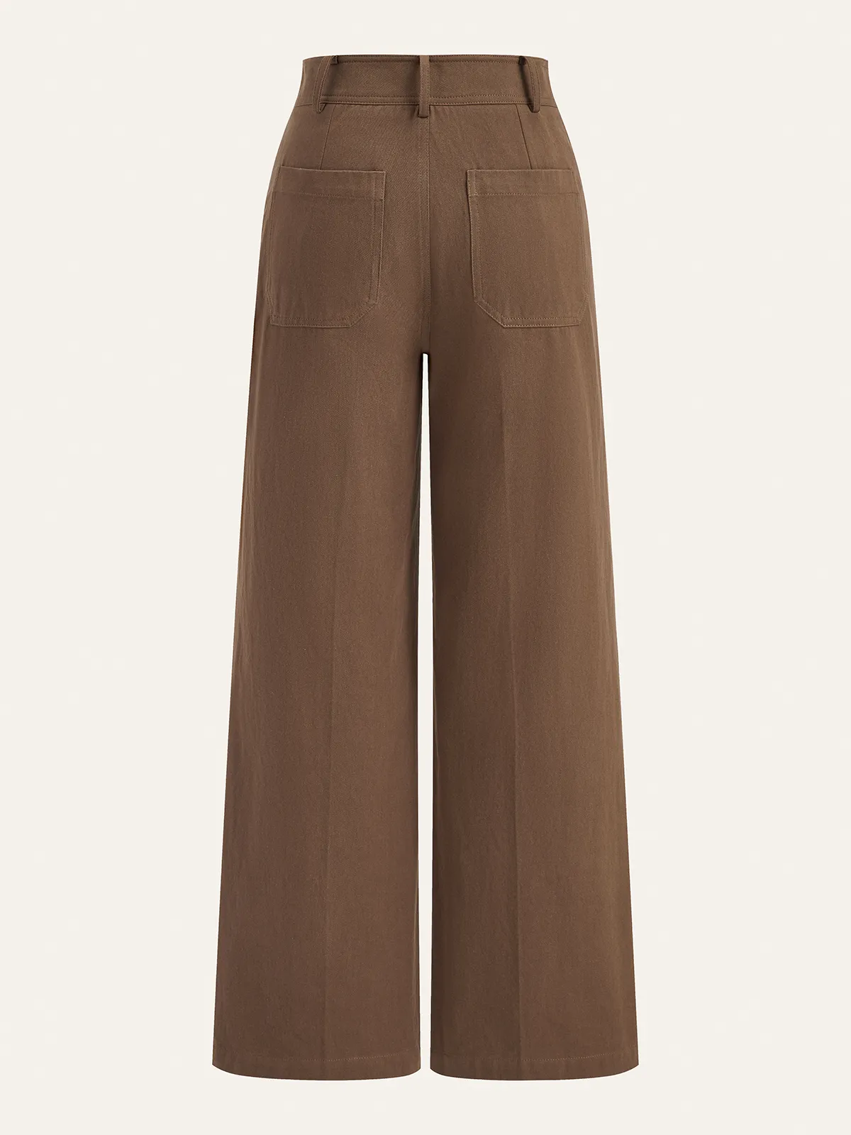 Cotton Mid-Waist Wide-Leg Pants sold by COMMENSE product image thumbnail 2