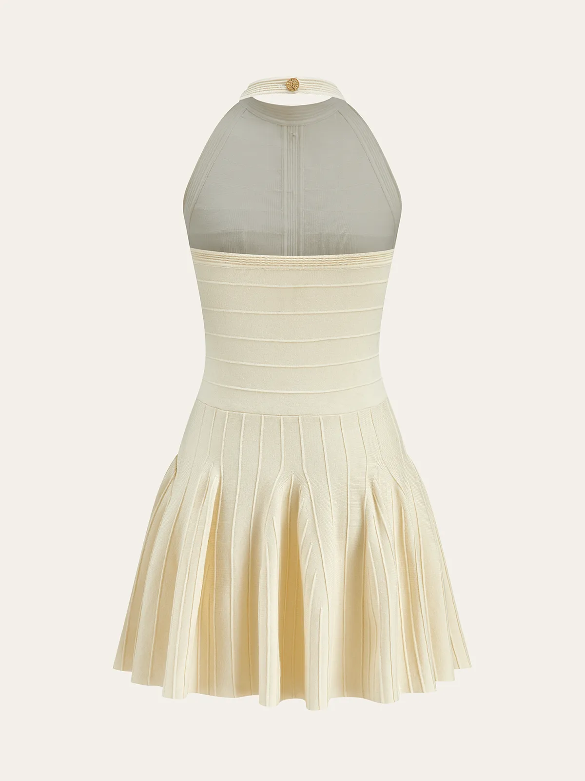 Halter Neck Backless Sweater Dress sold by COMMENSE product image thumbnail 2