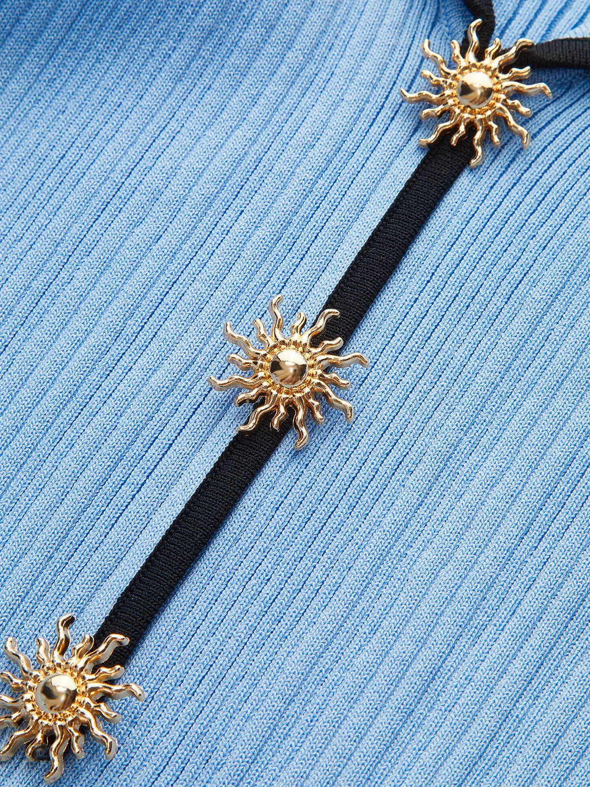 Contrast Trim Lapel Knit Dress sold by COMMENSE product image thumbnail 3