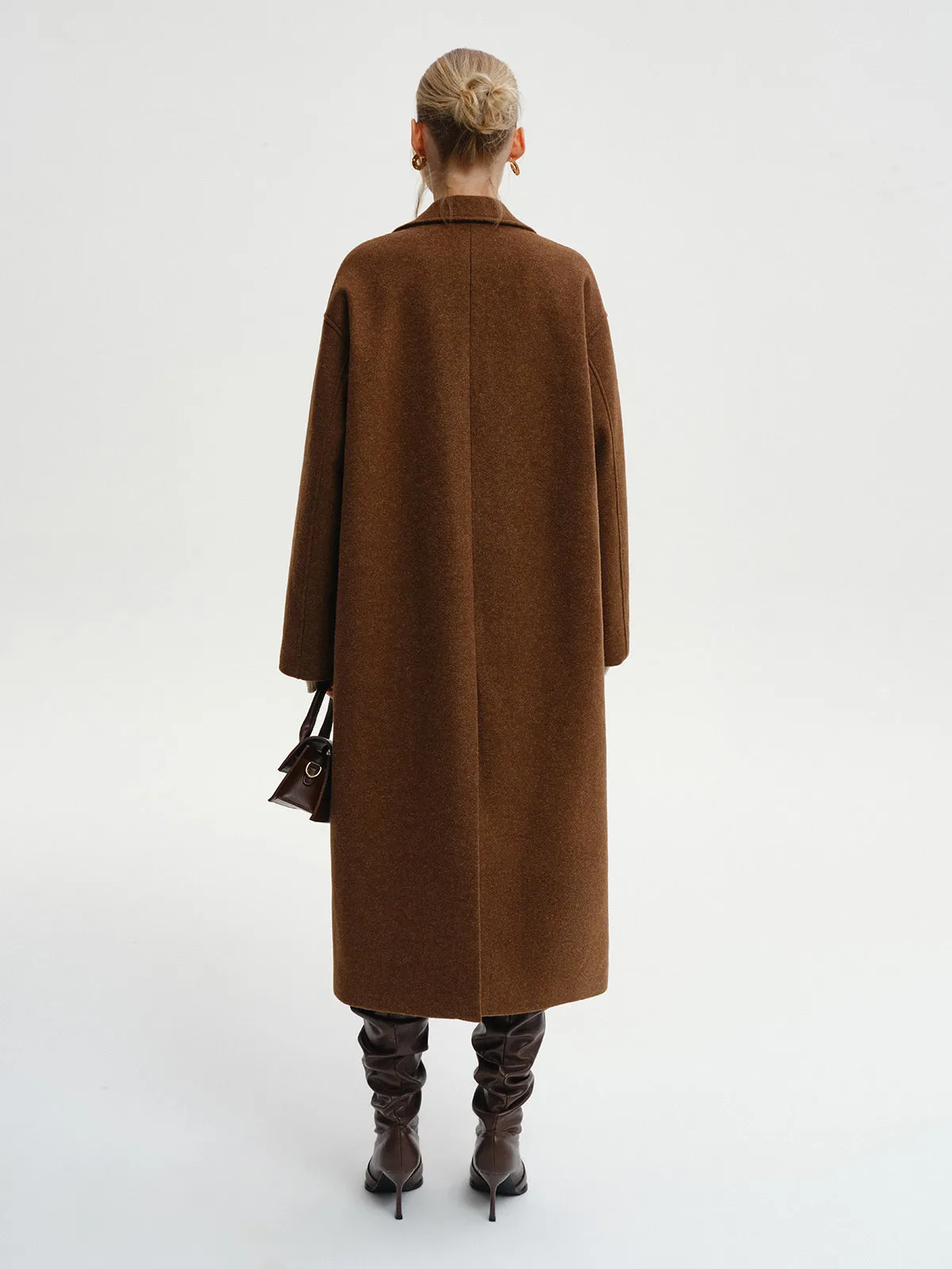 Oversized Tweed Long Coat sold by COMMENSE product image thumbnail 5
