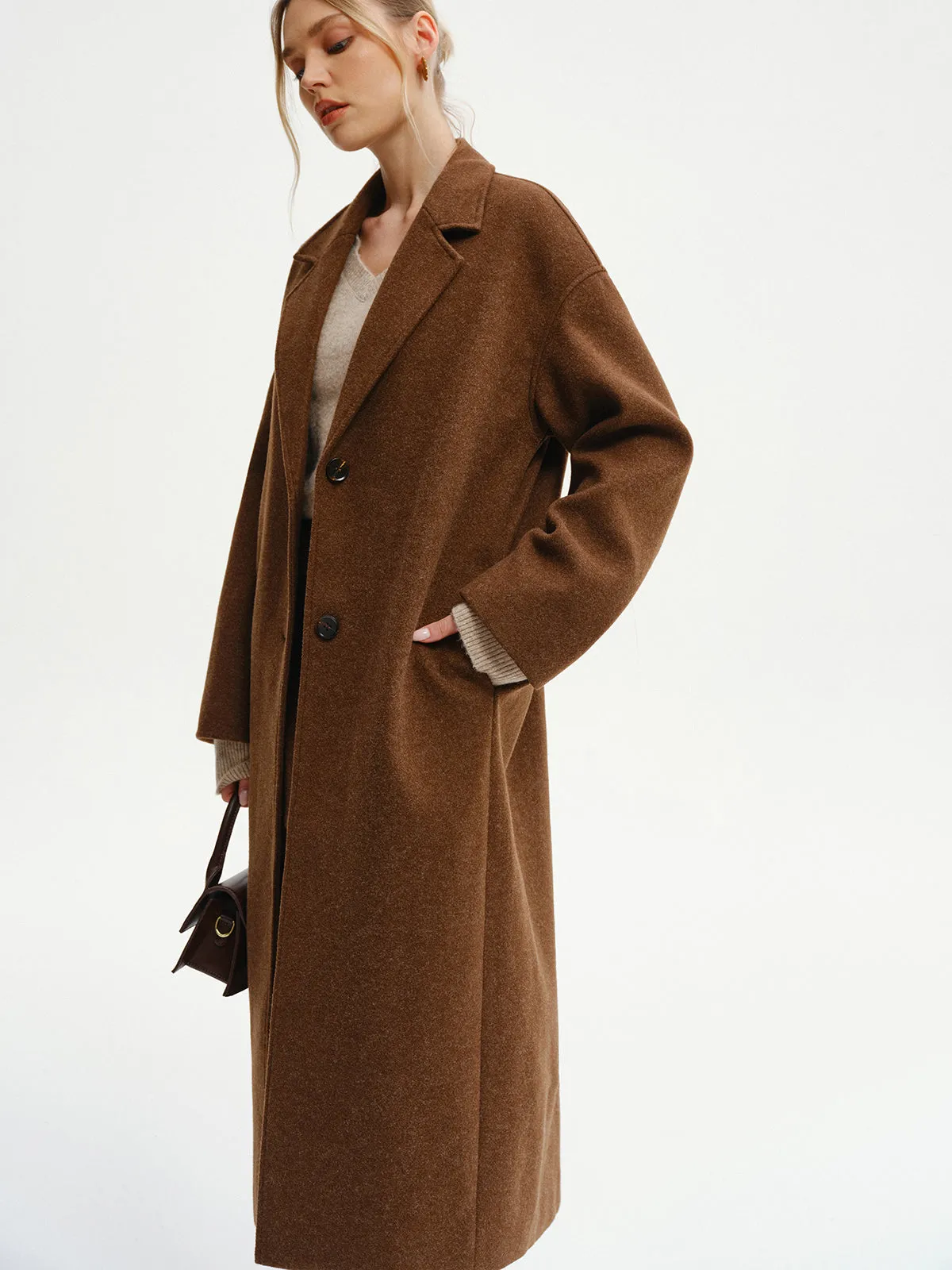 Oversized Tweed Long Coat sold by COMMENSE product image thumbnail 3