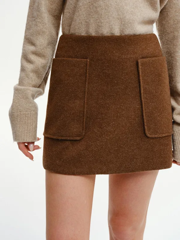Decor Pocket Tweed Mini Skirt sold by COMMENSE