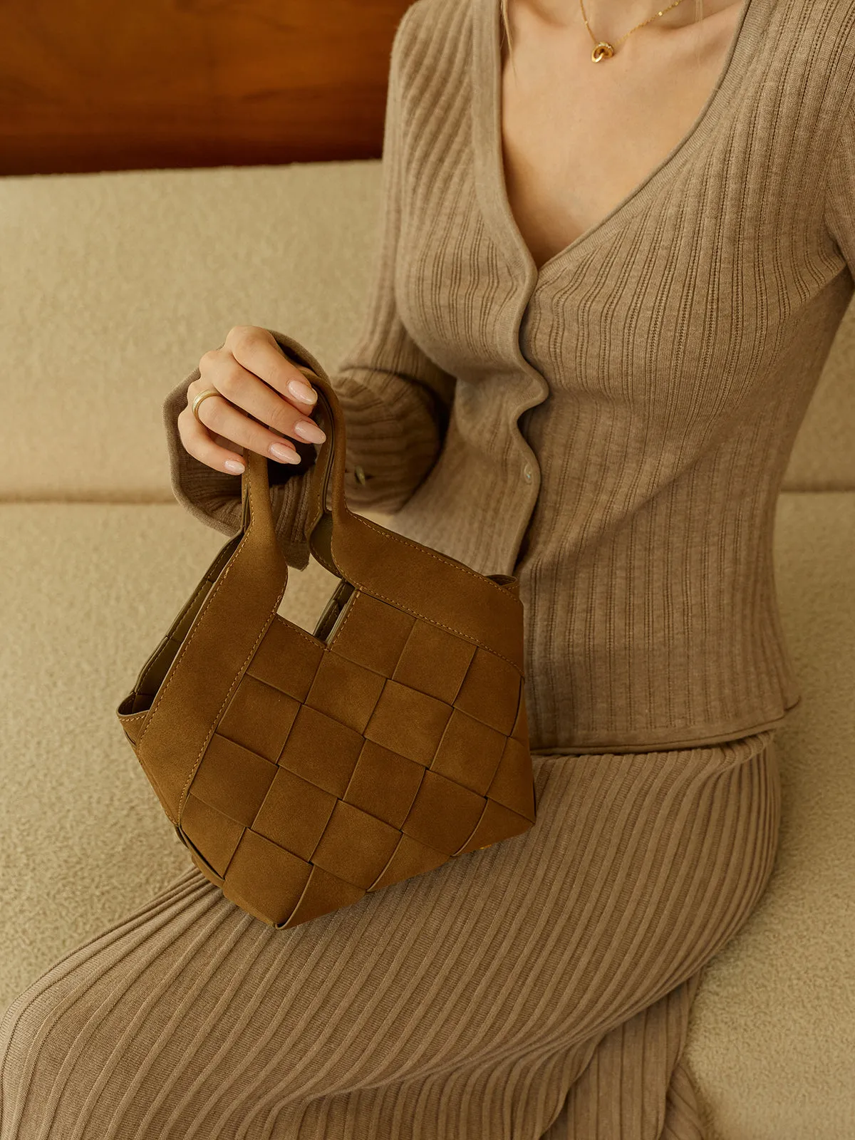 Woven PU Tote Bag sold by COMMENSE product image thumbnail 3
