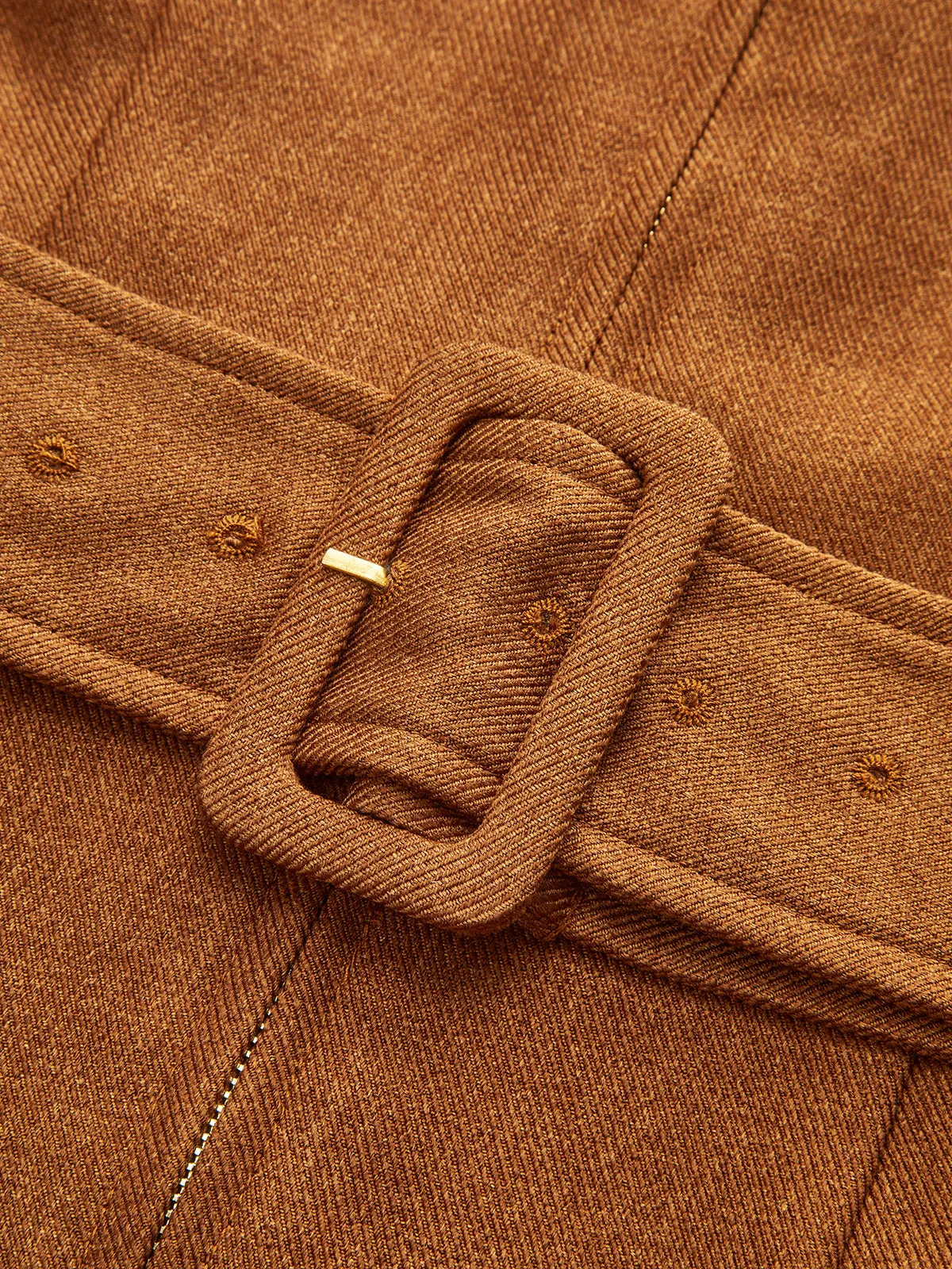 Square Neck Zip Front Belted Vest sold by COMMENSE product image thumbnail 4