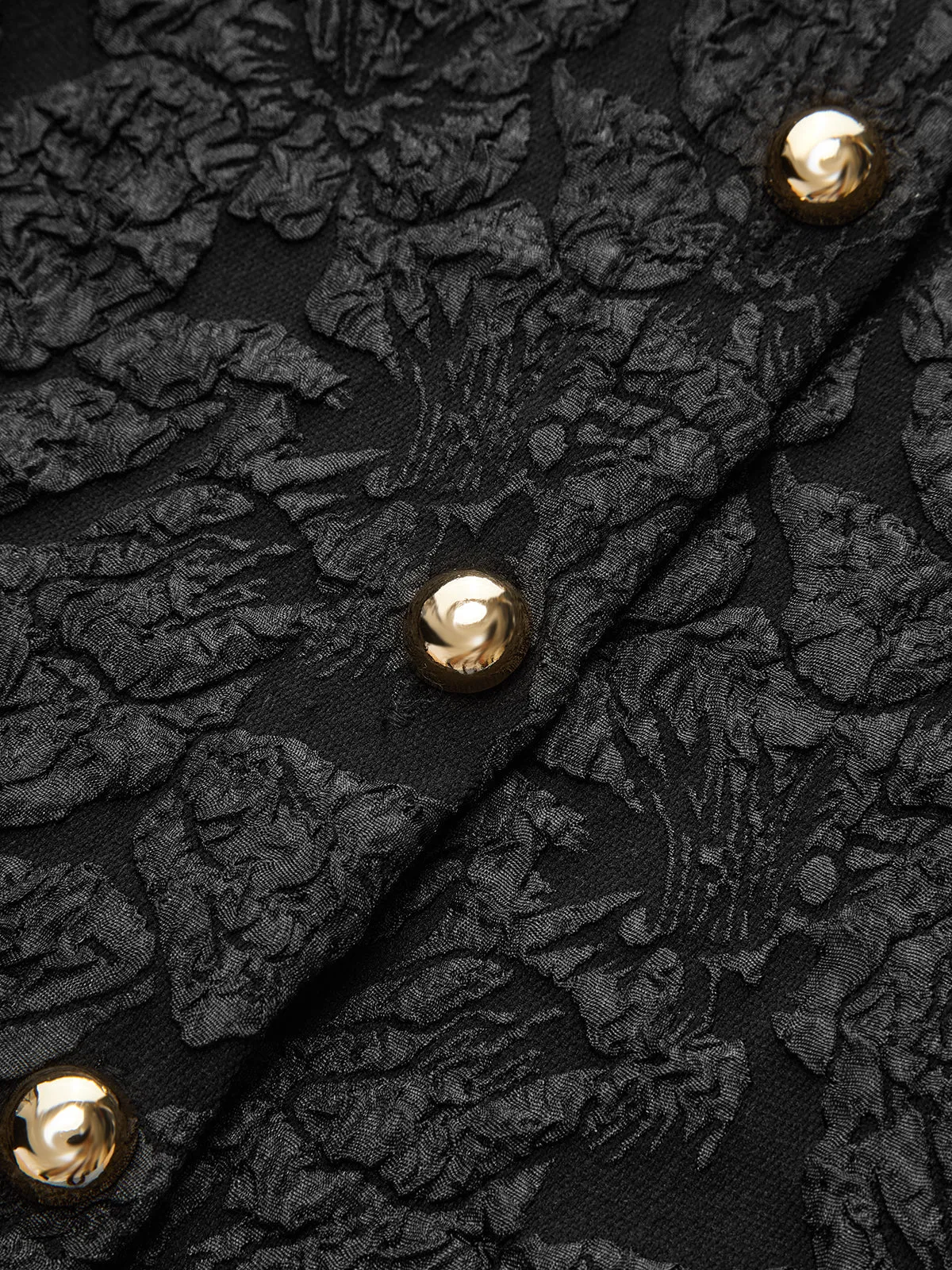 Textured Puff Sleeve Peplum Blouse sold by COMMENSE product image thumbnail 3