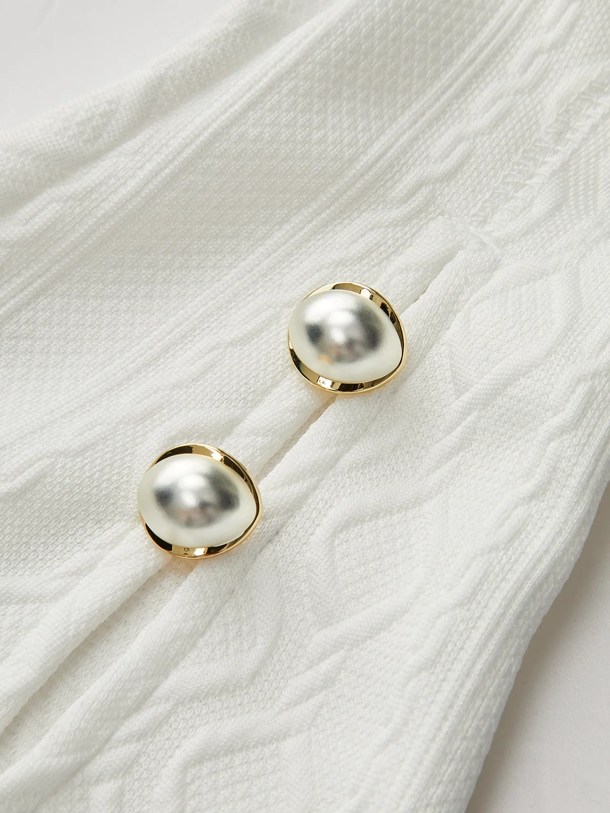 Textured Jacquard Mutton Sleeve Sweatshirt sold by COMMENSE product image thumbnail 2