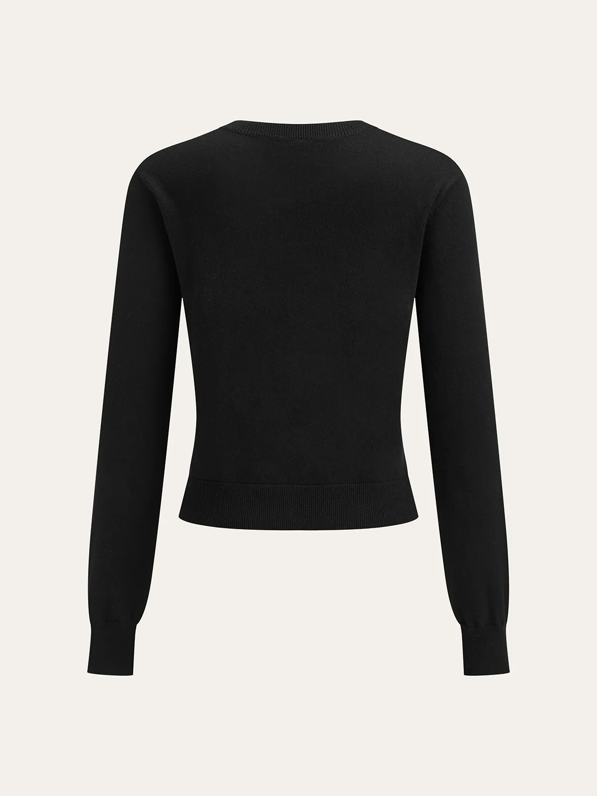 Wool Blend Metal Button Cardigan sold by COMMENSE product image thumbnail 2