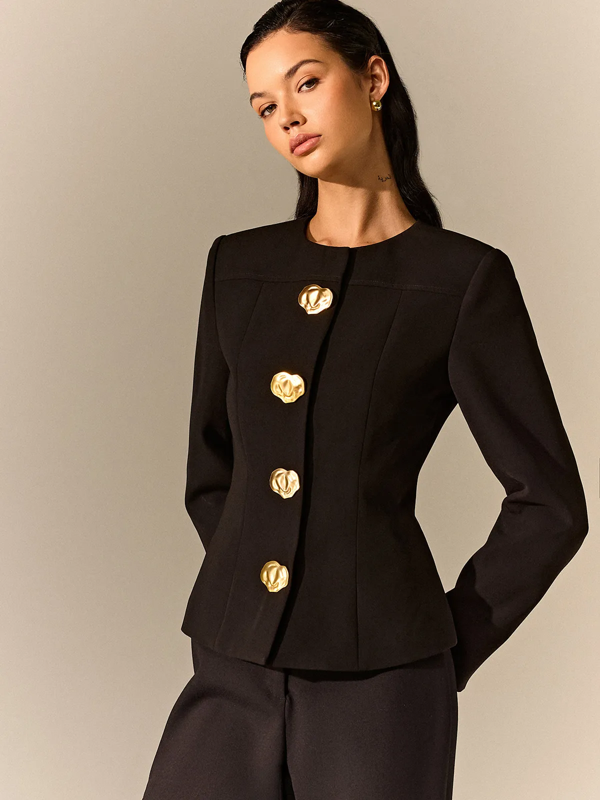 Metal Detail Tailored Blazer sold by COMMENSE product image thumbnail 4