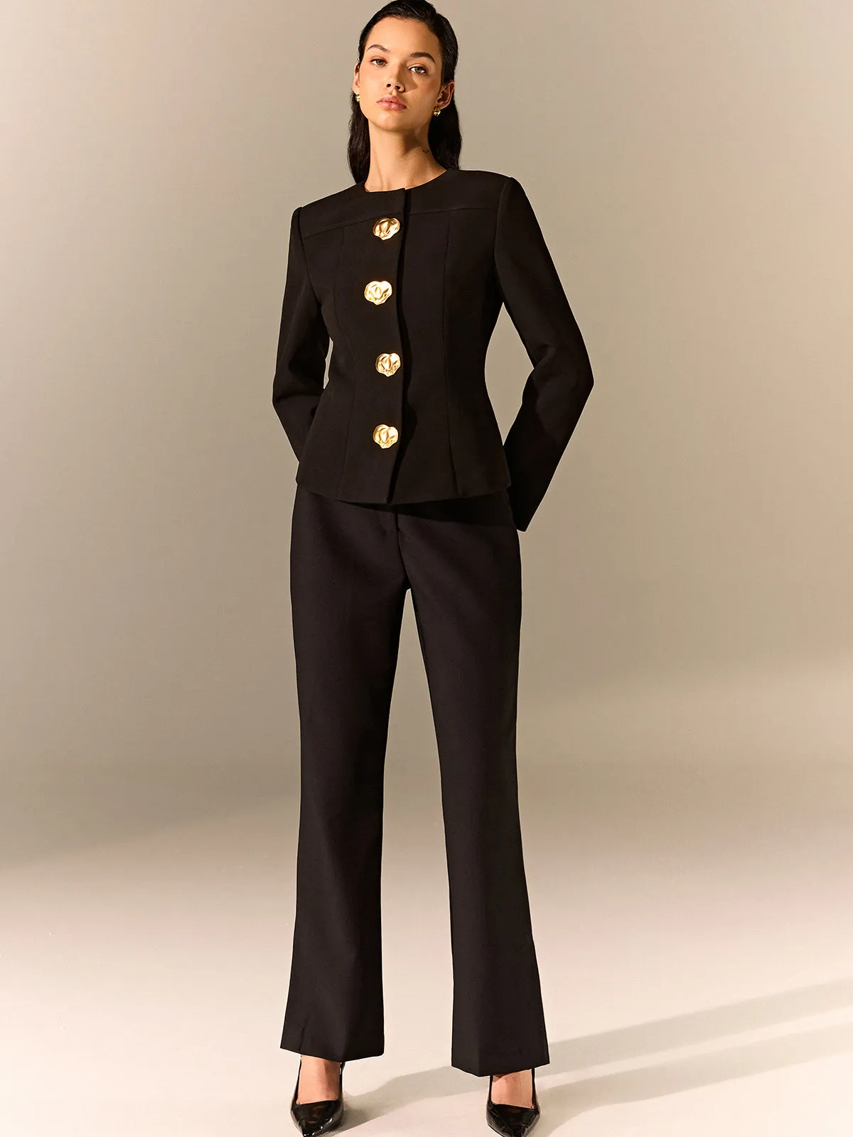 Metal Detail Tailored Blazer sold by COMMENSE product image thumbnail 2