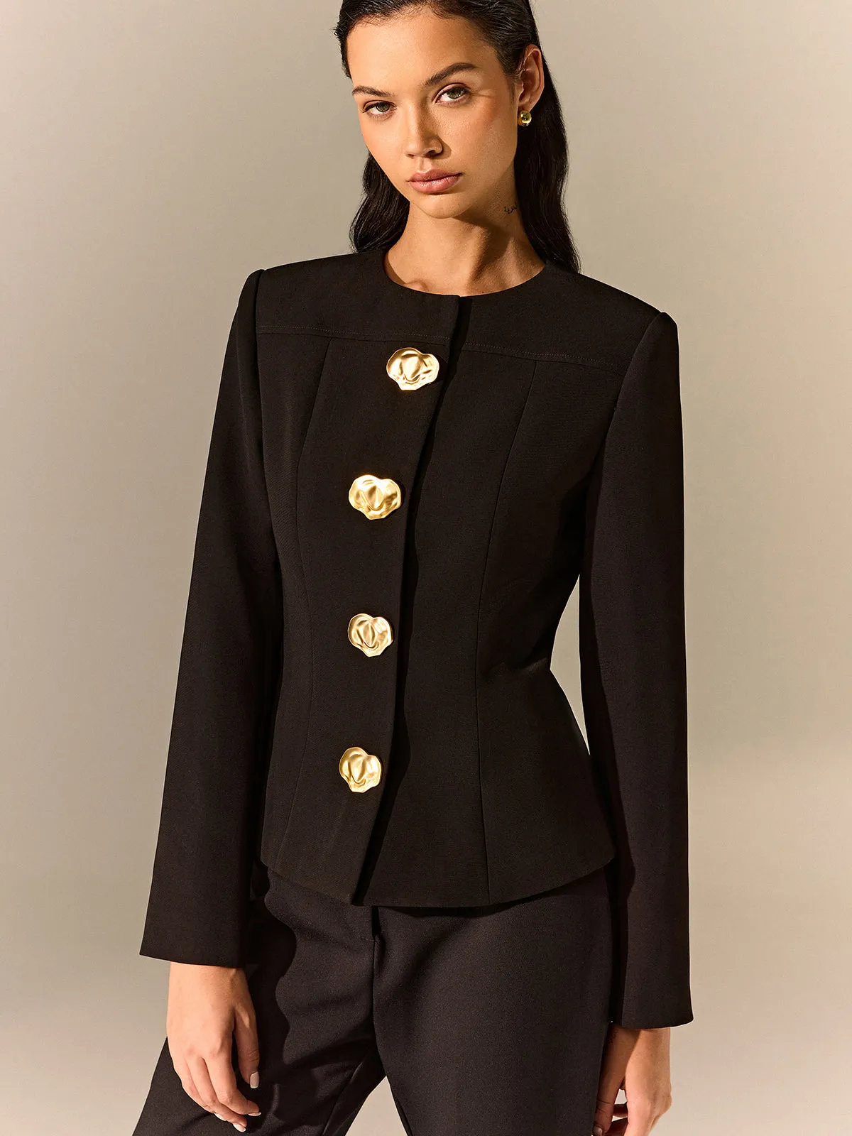 Metal Detail Tailored Blazer sold by COMMENSE product image thumbnail 3
