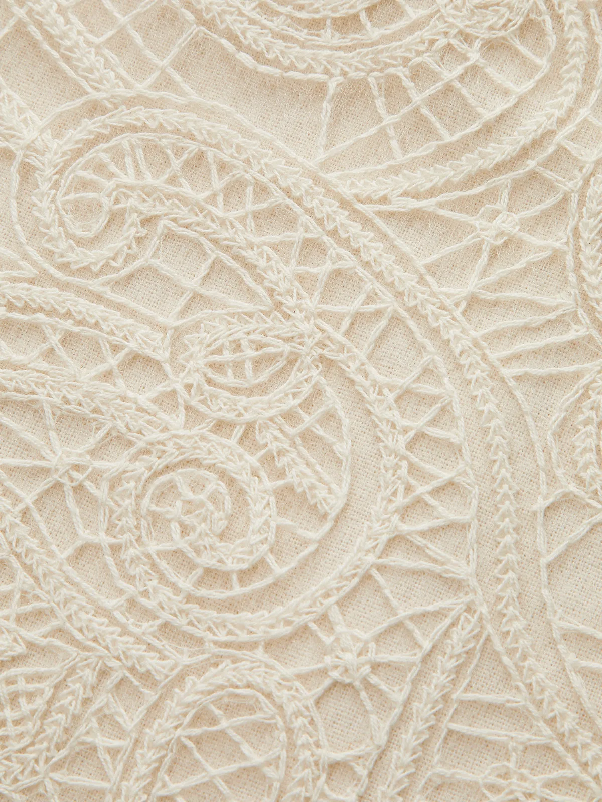 Stand Collar Button Lace Waist Dress sold by COMMENSE product image thumbnail 4