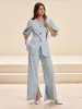 Puffed Sleeve V-Neck Blazer sold by COMMENSE