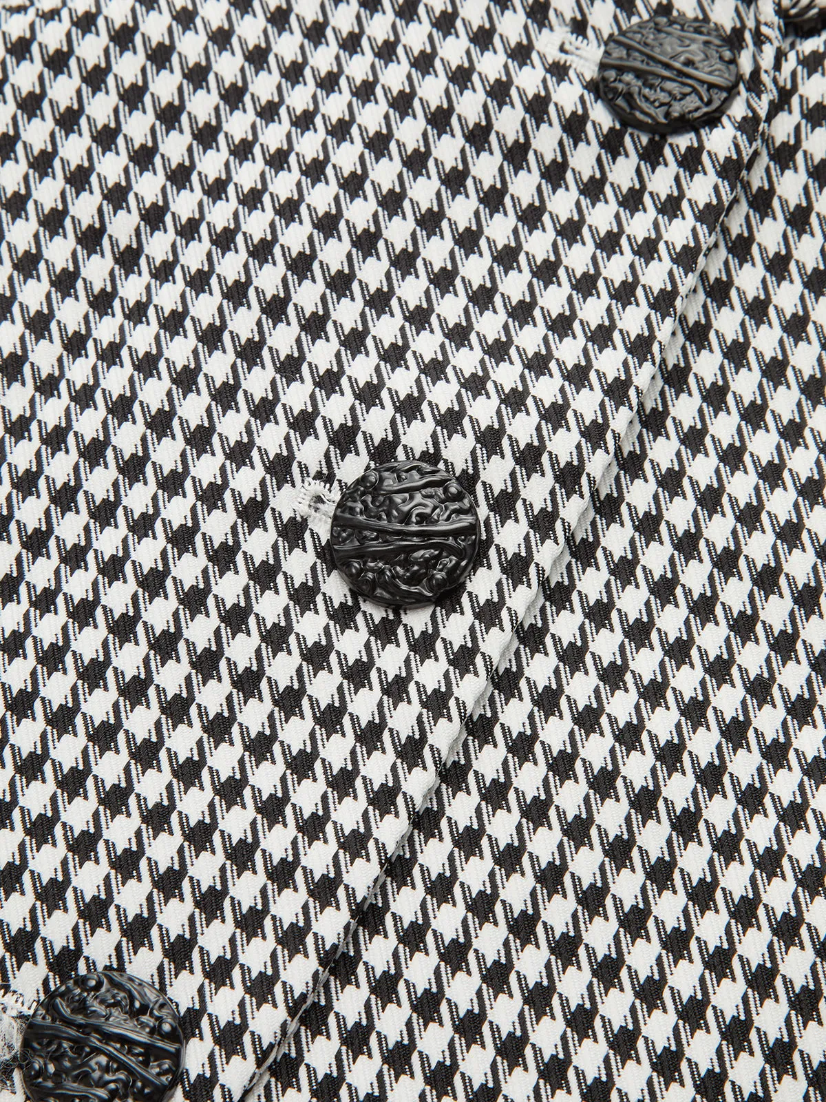 Houndstooth Belted Collar Vest sold by COMMENSE product image thumbnail 3