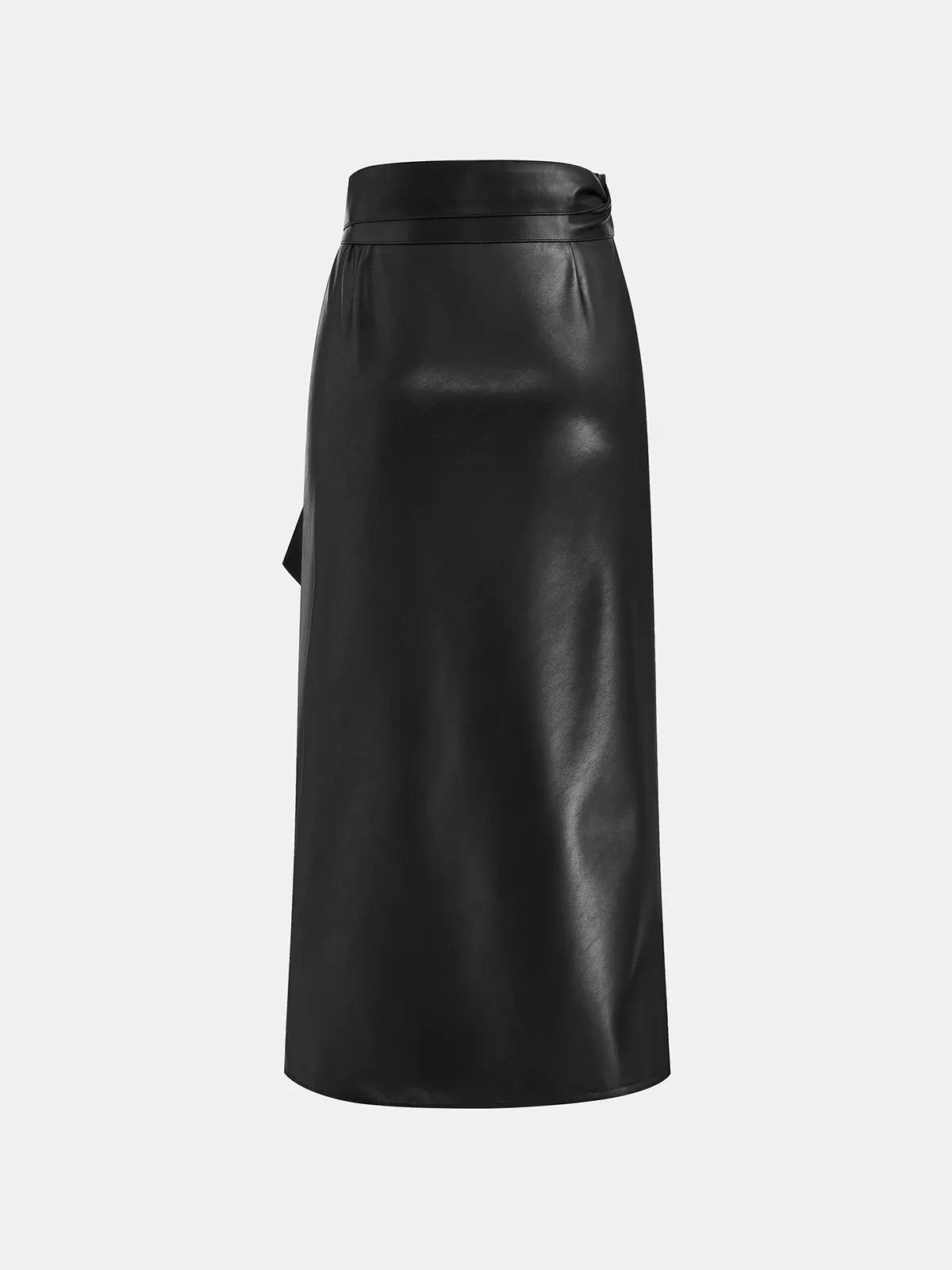 PU Leather Bow Wrap Skirt sold by COMMENSE product image thumbnail 3