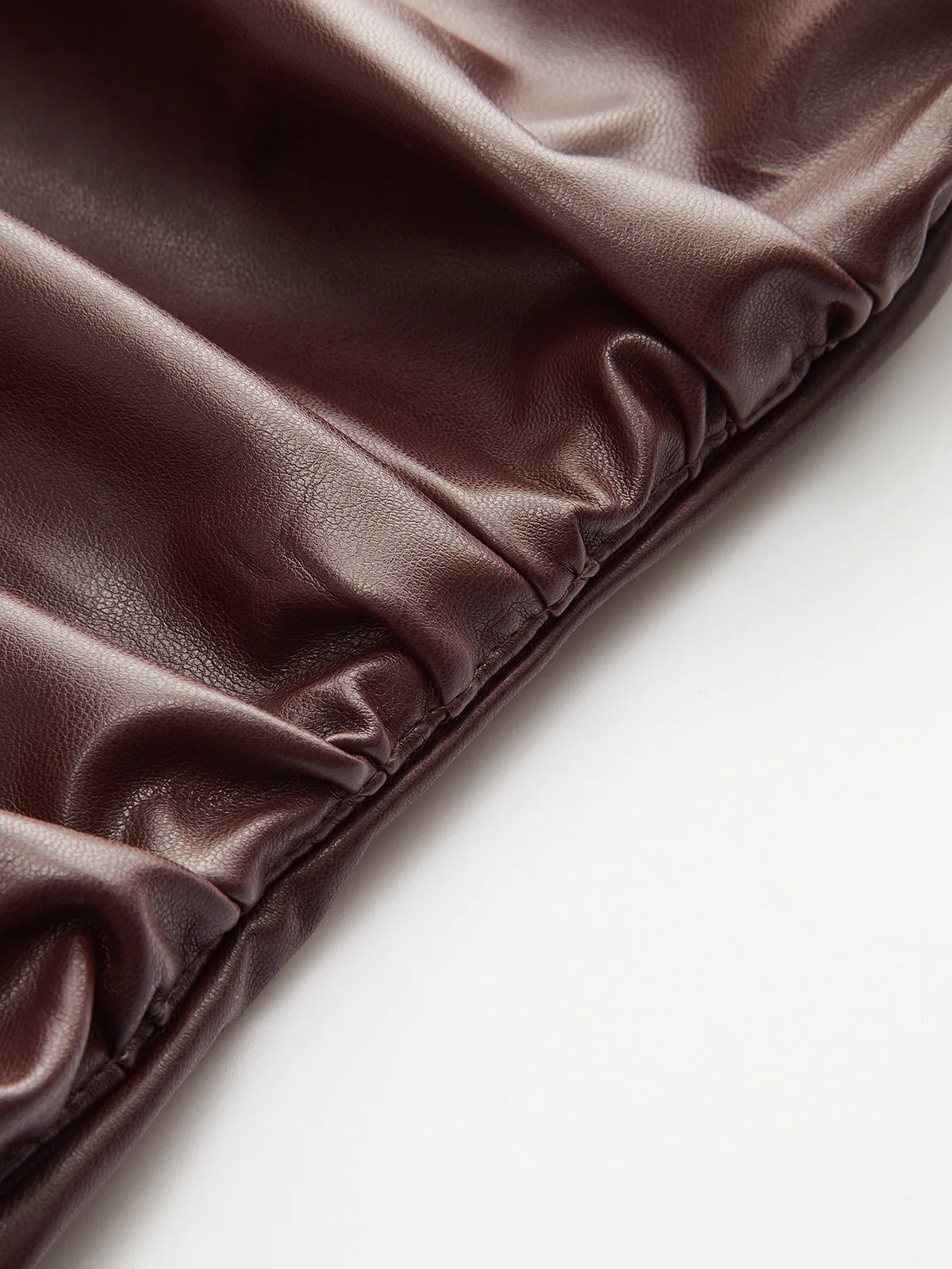 One-Shoulder PU Leather Tank Top sold by COMMENSE product image thumbnail 4