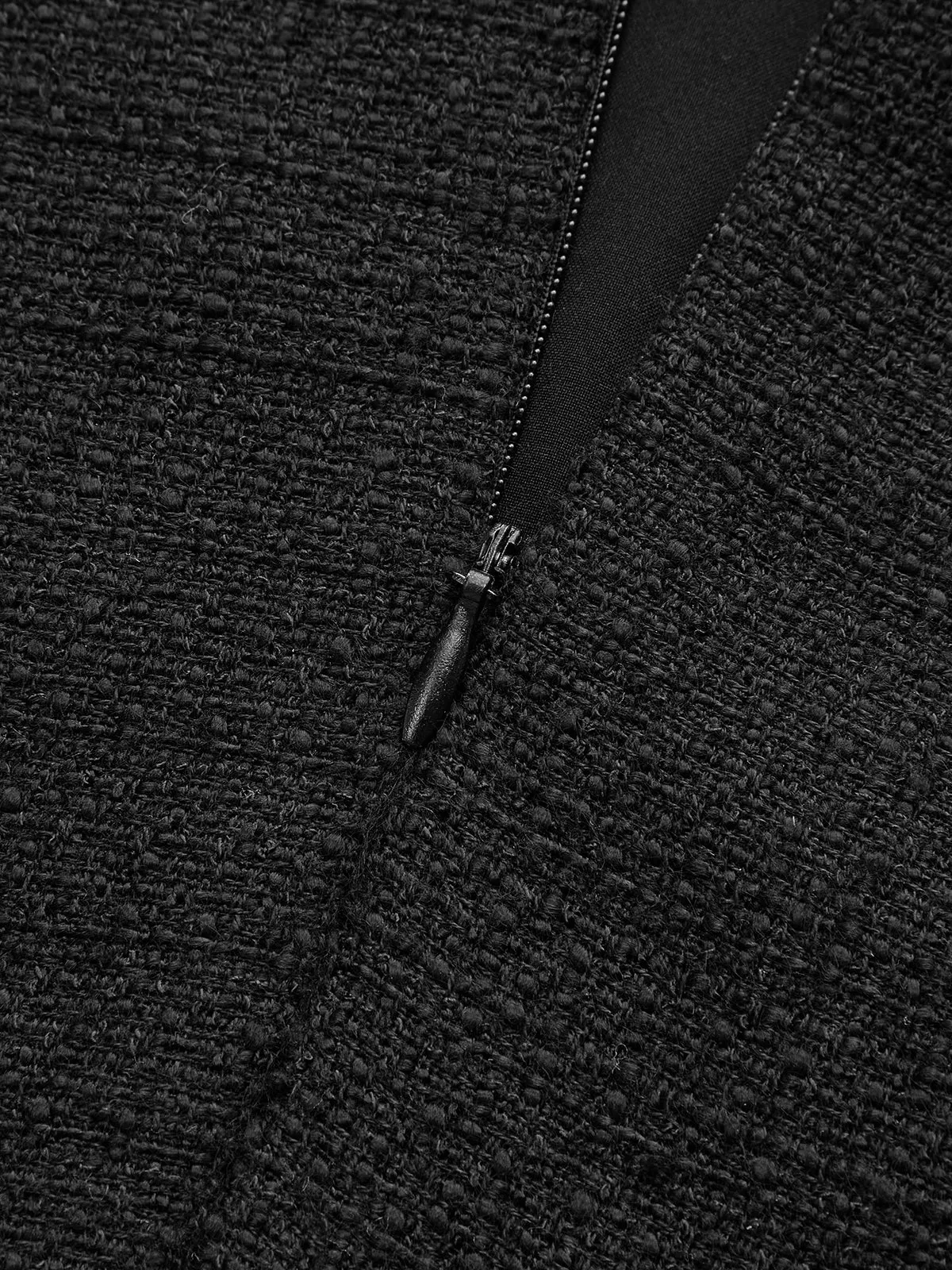 Tweed Braided Rope Collar Short Sleeve Dress sold by COMMENSE product image thumbnail 5