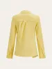 Asymmetric Collared Long Sleeve Shirt sold by COMMENSE