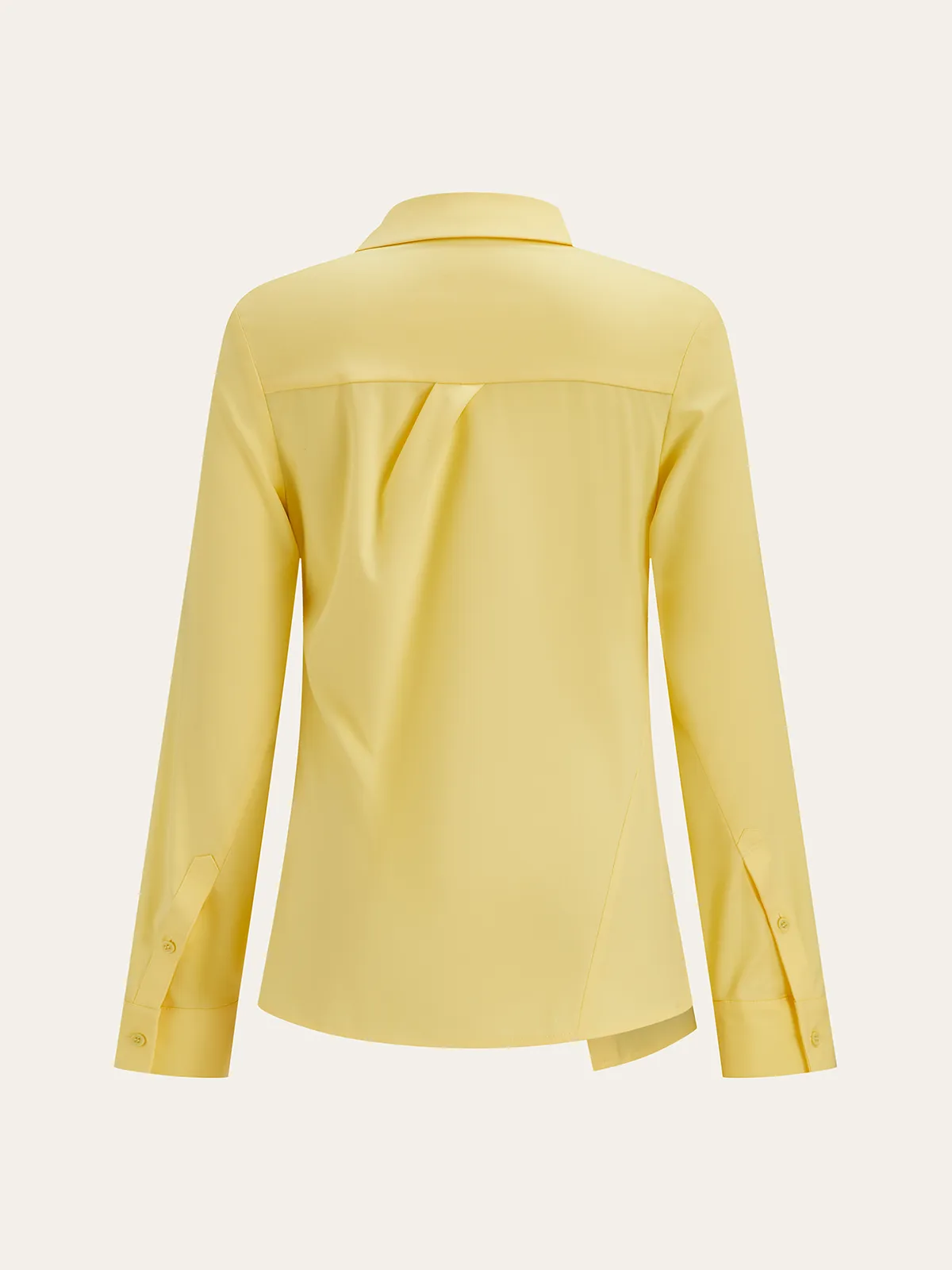 Asymmetric Collared Long Sleeve Shirt sold by COMMENSE product image thumbnail 2