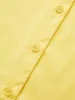 Asymmetric Collared Long Sleeve Shirt sold by COMMENSE