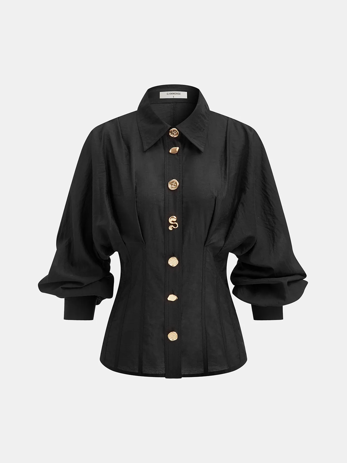 Irregular Metal Button Shirt sold by COMMENSE