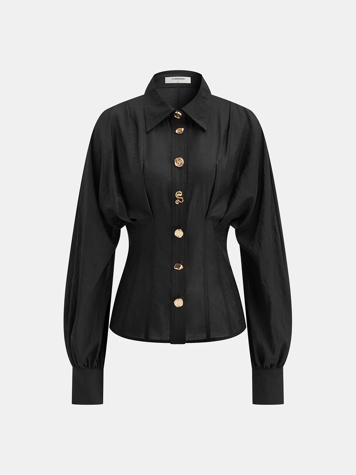 Irregular Metal Button Shirt sold by COMMENSE product image thumbnail 2