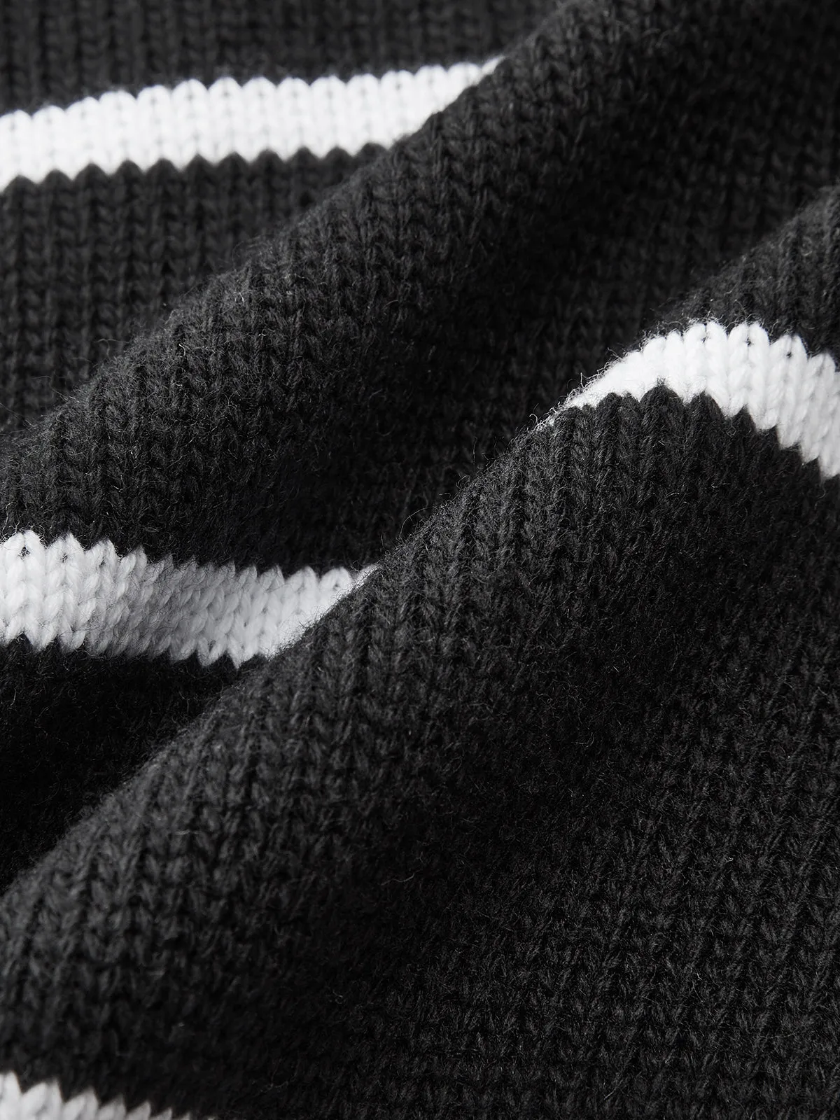 Striped Wool Blend Button Cardigan sold by COMMENSE product image thumbnail 5