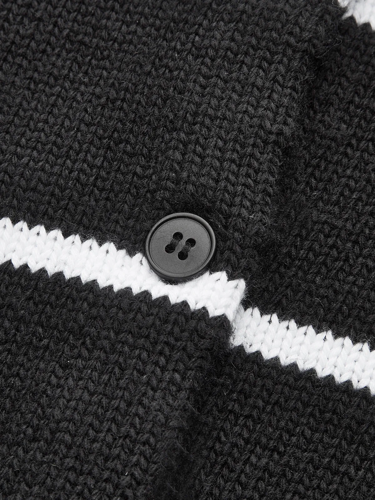 Striped Wool Blend Button Cardigan sold by COMMENSE product image thumbnail 3