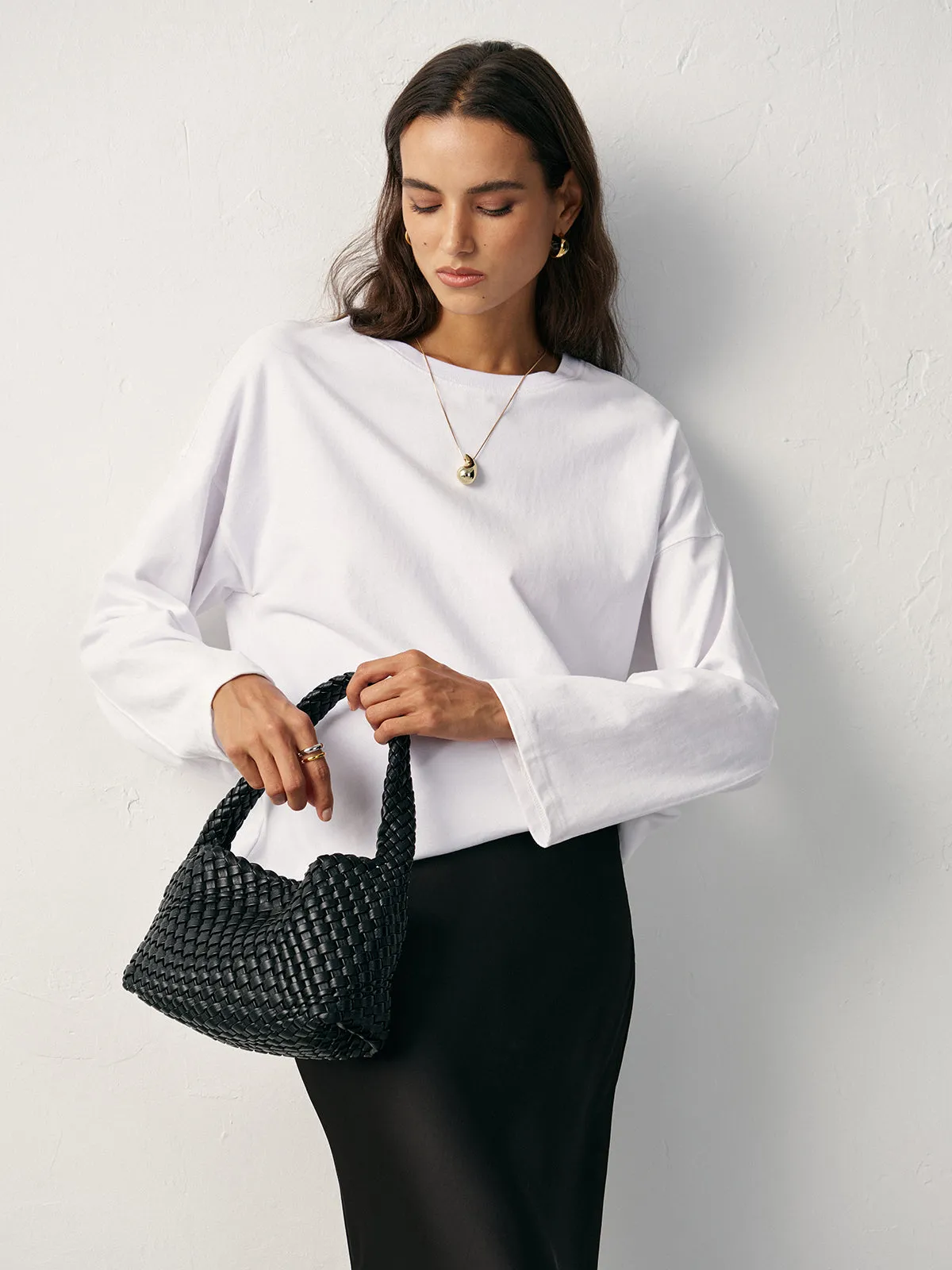 Long Sleeve Cotton T-Shirt sold by COMMENSE product image thumbnail 5