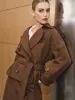 Cropped Double-Breasted Belted Trench Coat sold by COMMENSE